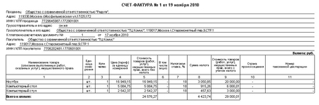 Бланк Счет-Фактуры И Накладной